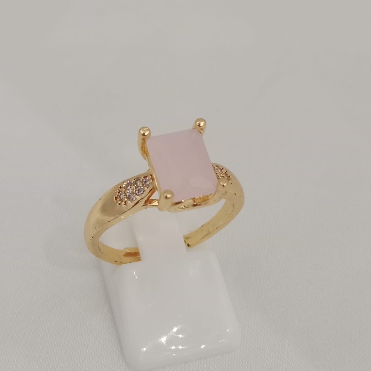 Golden Diamond Cut Adjustable Ring
